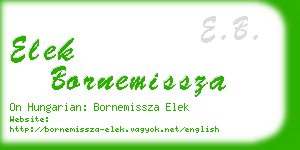 elek bornemissza business card